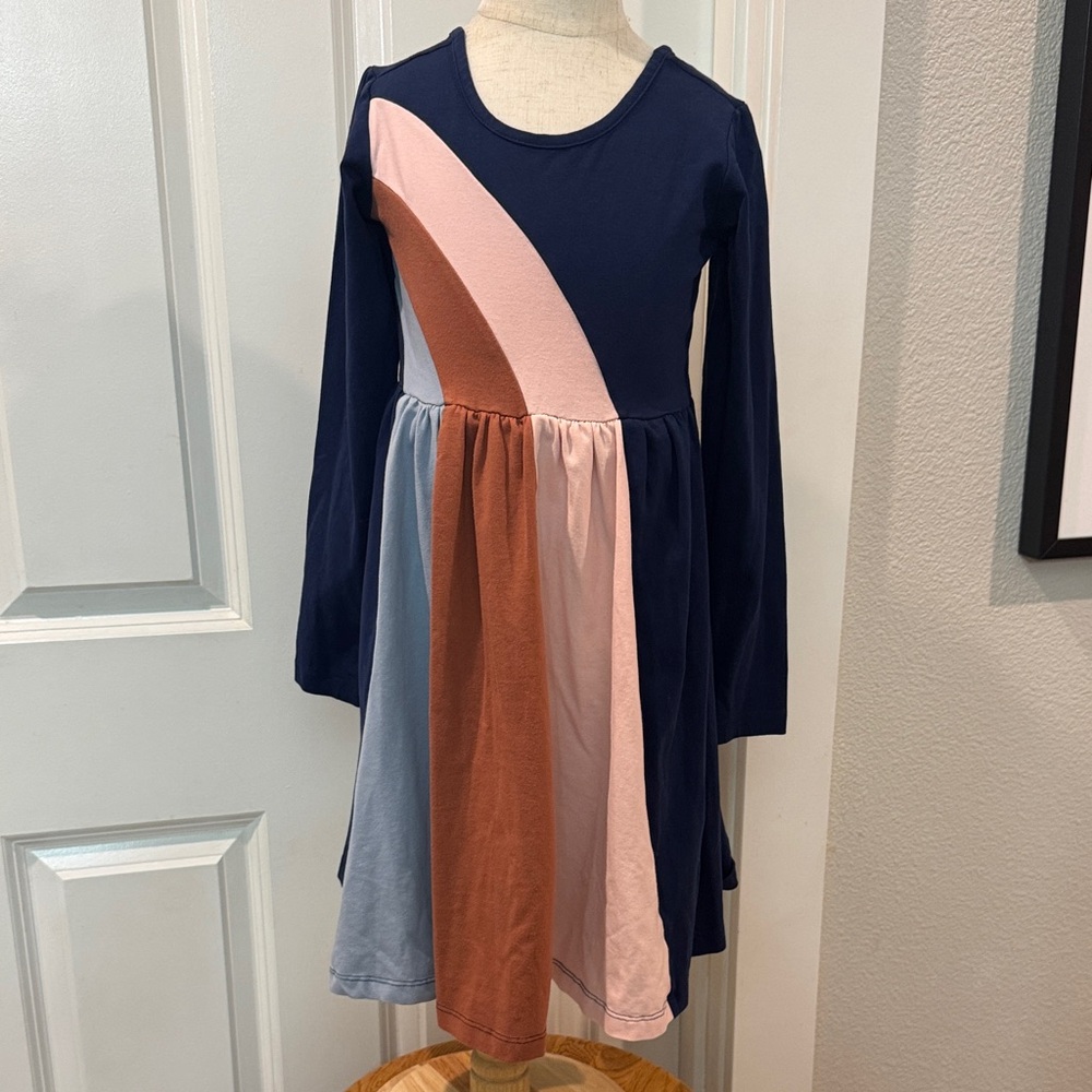 Hanna Andersson Multicolor Long Sleeve Dress 6-7
